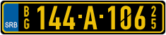 License plate of Serbia, Diplomatic