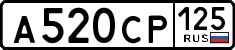 License plate Russia, Cars