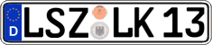 German license plate, Regular plates