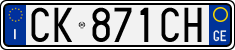 License plate of Italy, Cars (1994 year series)