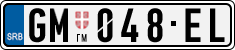 License plate of Serbia, Cars