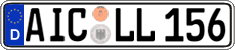 German license plate, Regular plates