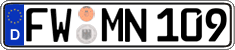 German license plate, Regular plates