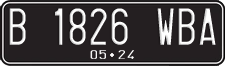 License plate of Indonesia, Regular plates