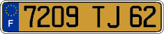 French license plate, FNI