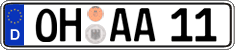 German license plate, Regular plates