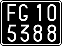 License plate of Italy, Cars (1927 year series)