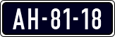 License plate of the Netherlands, Imported oldtimers (cars)