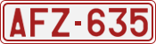 License plate of Belgium, 1951 year system