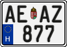 license plates of Hungary, Regular plates (2022)