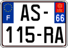 French license plate, SIV (ordinary)