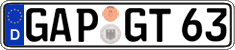 German license plate, Regular plates