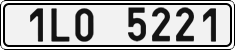License plate of the Czech Republic, Cars (2001)