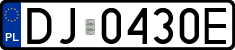 License plates of Poland, Regular car plates
