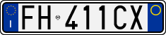 License plate of Italy, Cars (1994 year series)