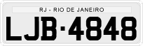 License plate of Brazil, Private owners (1990)