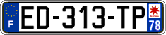 French license plate, SIV (ordinary)