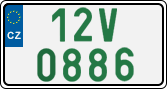 License plate of the Czech Republic, Oldtimers (2001)