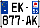 French license plate, SIV (ordinary)