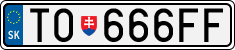 License plate of Slovakia, Cars