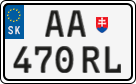 License plate of Slovakia, Motorcycles