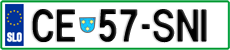 License plate of Slovenia, Cars