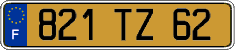 French license plate, FNI
