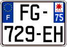 French license plate, SIV (ordinary)