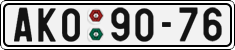 License plate of the Czech Republic, Cars (1960)