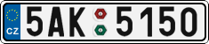 License plate of the Czech Republic, Cars (2001)