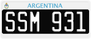 License plate of Argentina, Cars (1995, ABC 123)
