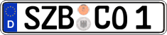 German license plate, Regular plates