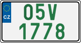 License plate of the Czech Republic, Oldtimers (2001)