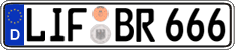 German license plate, Regular plates