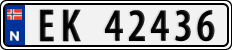 License plate of Norway, Cars