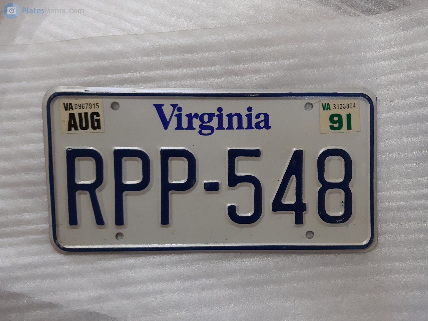 RPP-548, License plate without vehicle 