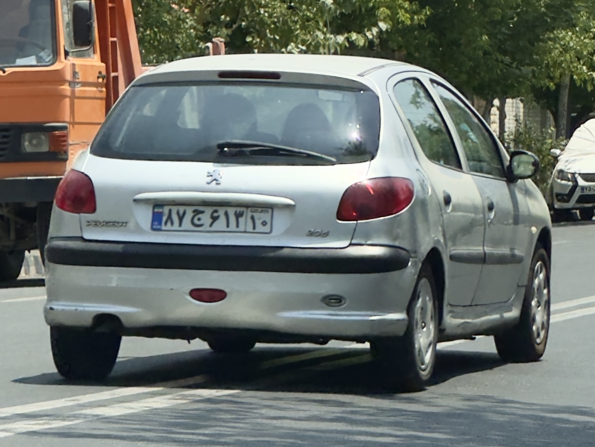 ۸۷ج۶۱۳ ۱۰, Peugeot 206 1st gen 5-door Hatch (T11), 1998–2009 (–2012 for IR-market)