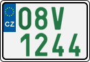 License plate of the Czech Republic, Oldtimers (2001)