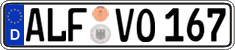 German license plate, Regular plates
