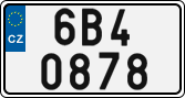 License plate of the Czech Republic, Cars (2001)