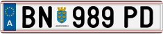 License plate of Austria, Regular plates