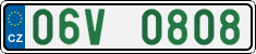 License plate of the Czech Republic, Oldtimers (2001)