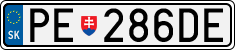 License plate of Slovakia, Cars