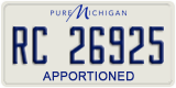 Michigan, Apportioned (RA 12345)