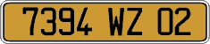 French license plate, FNI