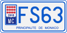 License plate of Monaco, Motorcycles