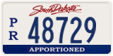 South Dakota, Apportioned (P/R 12345)