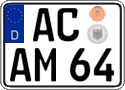 German license plate, Regular plates