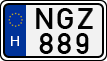 license plates of Hungary, Cars (1990)