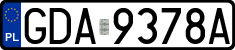 License plates of Poland, Regular car plates